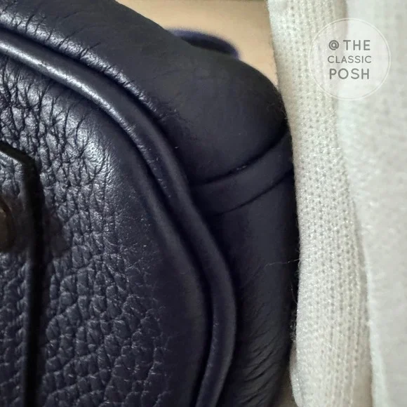 EUC Hermes Birkin 30 Epsom Blue Nuit Gold HW Tote Bag C Stamp 2018 - Picture 12 of 14